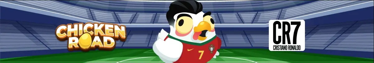 Banner di Chicken Road Cristiano Ronaldo.