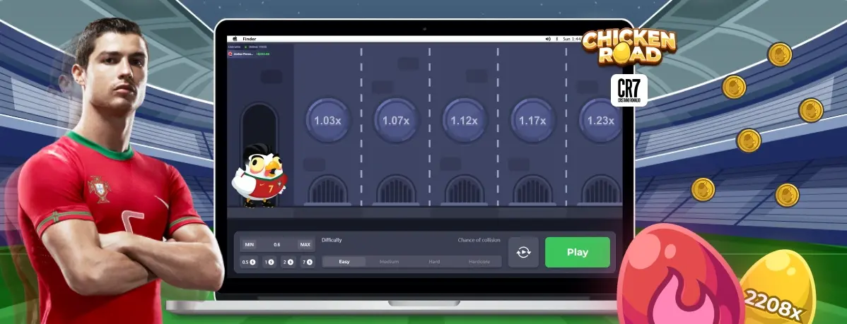 Gameplay di Chicken Road Cristiano Ronaldo.